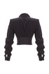 Black Pleated Corset Blouse